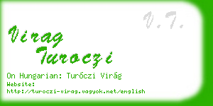 virag turoczi business card